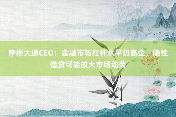摩根大通CEO：金融市场杠杆水平仍高企，隐性借贷可能放大市场动荡