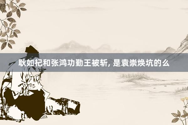 耿如杞和张鸿功勤王被斩, 是袁崇焕坑的么