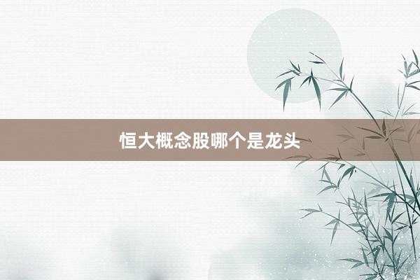 恒大概念股哪个是龙头