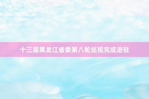十三届黑龙江省委第八轮巡视完成进驻