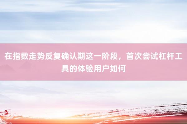 在指数走势反复确认期这一阶段，首次尝试杠杆工具的体验用户如何