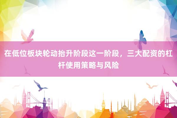 在低位板块轮动抬升阶段这一阶段，三大配资的杠杆使用策略与风险