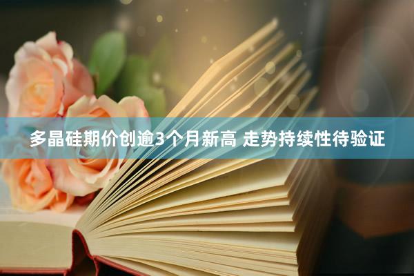 多晶硅期价创逾3个月新高 走势持续性待验证