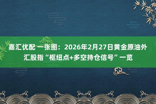 嘉汇优配 一张图：2026年2月27日黄金原油外汇股指“枢纽点+多空持仓信号”一览