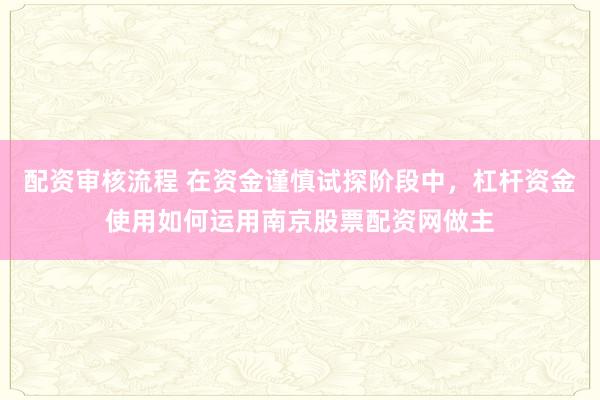 配资审核流程 在资金谨慎试探阶段中，杠杆资金使用如何运用南京股票配资网做主