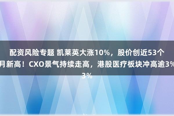 配资风险专题 凯莱英大涨10%，股价创近53个月新高！CXO景气持续走高，港股医疗板块冲高逾3%